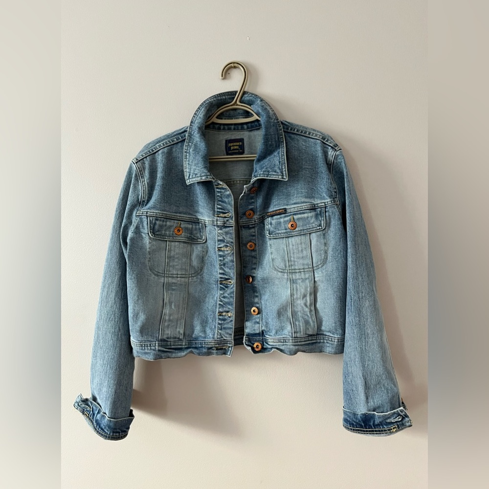 Women’s Parasuco Jeans Cropped Button Down Moto Style Jacket